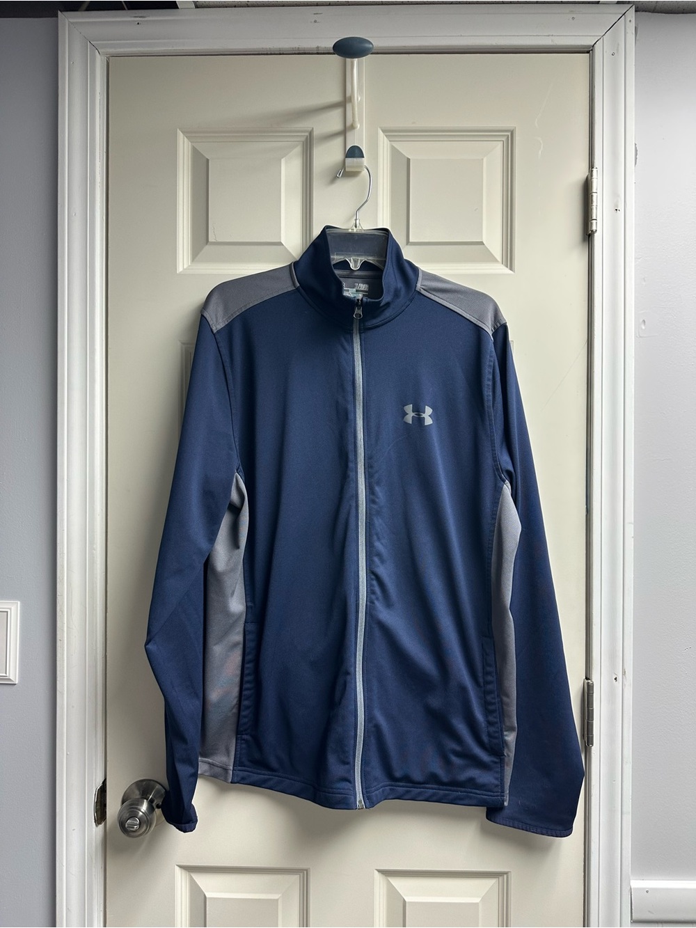 Under Armour Navy & Gray Men's Performance Full-Zip Track Jacket
